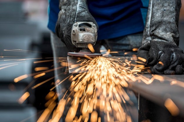 sparks during working with steel factory 73899 1178